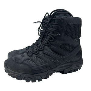 Merrell Men’s Moab 2 Tactical Boots J15845 Black Waterproof Leather Zip Sz 10.5